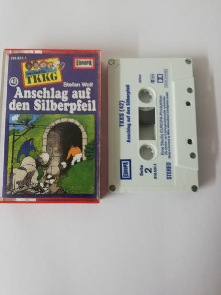 TKKG Folge 42 Anschlag auf den Silberpfeil 4-fach geschraubt Weiß Blau 515831.1 Europa