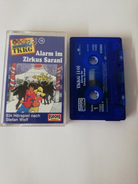 TKKG Folge 10 Alarm im Zirkus Sarani Blau mit Weißen Druck 8287660408 4/1 Europa