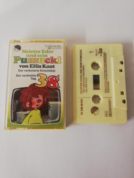 Pumuckl Folge 38 Der verbotene Kirschlikör/Der verdrehte Tag Beige mit Braunen Druck 1C238-46636 EMI Rundes Logo