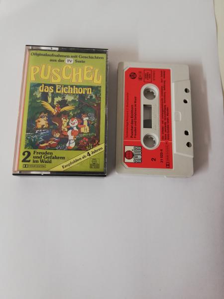 Puschel das Eichhorn Folge 2 Freuden und Gefahren im Wald Grau mit Roten Aufkleber 31523-4 Sondercord-Auflage Ariola