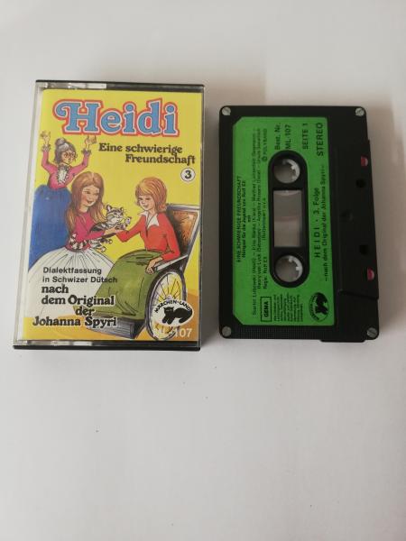 Heidi Folge 3 Eine schwierige Freundschaft 4-fach Silber geschraubt Schwarz mit Grünen Aufkleber ML-107 Märchen-Land