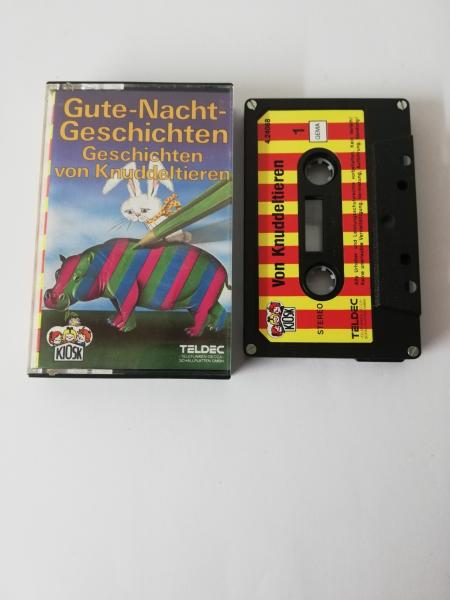 Gute-Nacht-Geschichten Geschichten von Knuddeltieren 4-fach Silber geschraubt Schwarz mit Rot-Gelben Aufkleber 4.24068 CD Kiosk Teldec