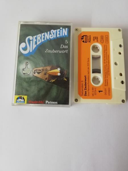 Siebenstein Folge 5 Das Zauberwort 5-fach Silber geschraubt Weiß mit Orangen Aufkleber 3-491-22754-2 Schwanni Patmos