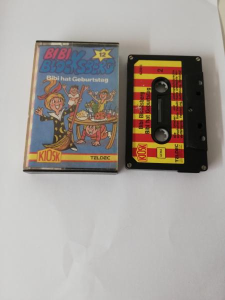 Bibi Blocksberg Folge 12 Bibi hat Geburtstag 5-fach Silber geschraubt Schwarz mit Rot-Gelben Aufkleber 4.25613 CD Kiosk Teldec(Nummer nur auf Frontcover)