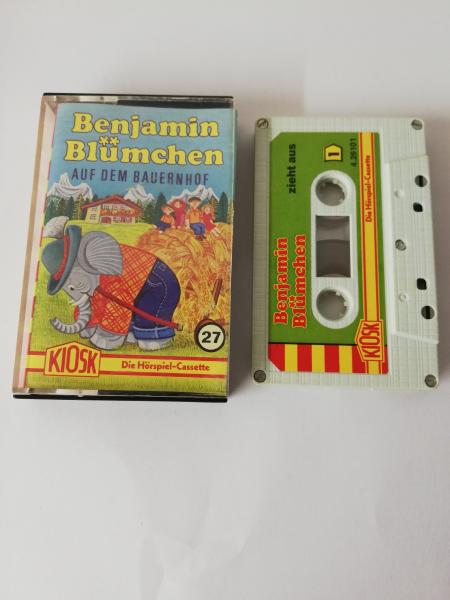 Benjamin Blümchen Folge 27 Auf dem Bauernhof 5-fach Silber geschraubt Weiß mit Grünen Aufkleber4.27527 CD Kiosk
