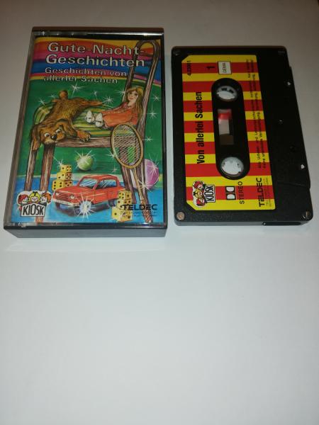 Gute-Nacht-Geschichten Geschichten von allerlei Sachen 4-fach Silber geschraubt Schwarz mit Rot-Gelben Aufkleber 4.23901 CD Kiosk Teldec