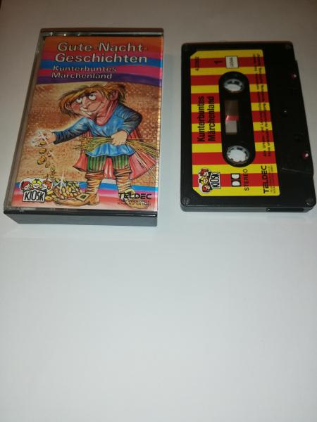 Gut-Nacht-Geschichten Kunterbuntes Märchenland 4-fach Silber geschraubt Schwarz mit Rot-Gelben Aufkleber 4.23902 CD Kiosk Teldec