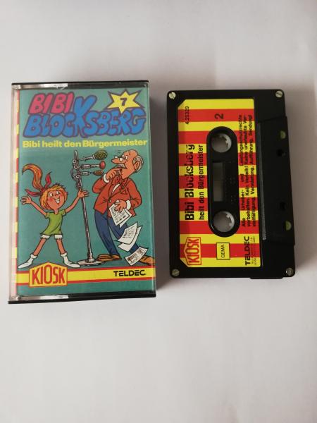 Bibi Blocksberg Folge 7 heilt den Bürgermeister 4-fach Silber geschraubt Schwarz mit Rot Gelben Aufkleber 4.25329 CD Kiosk Teldec