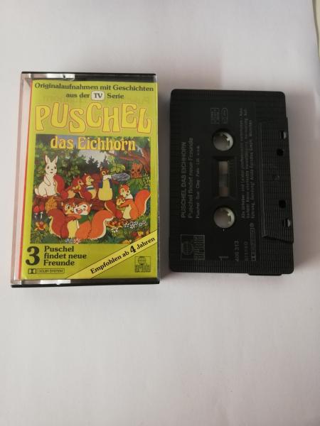 Puschel das Eichhorn Folge 3 Puschel findet neue Freunde Schwarz mit Silbernen Druck 406-313-251 Ariola