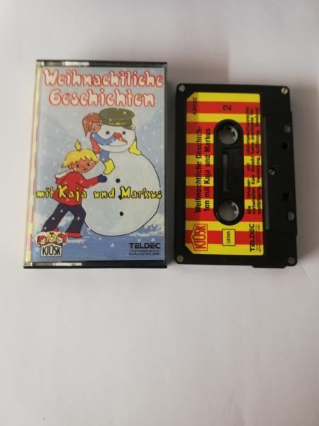 Weihnachtliche Geschichten mit Katja und Markus 5-fach Silber geschraubt Schwarz mit Rot-Gelben Aufkleber 4.24122 Kiosk Teldec