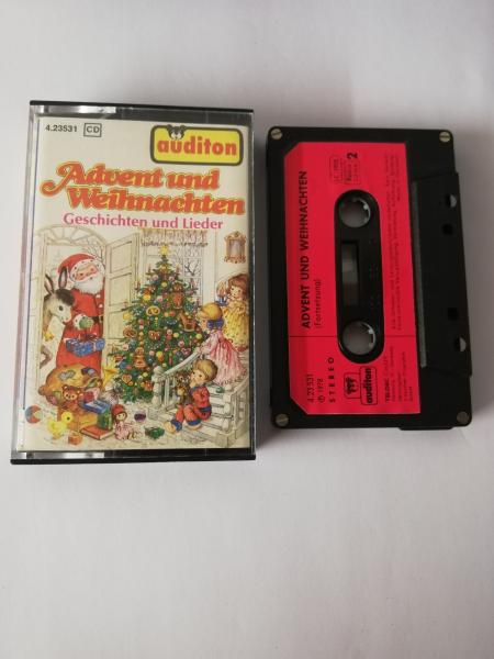 Advent und Weihnachten Geschichten und Lieder 4-fach Silber geschraubt Schwarz mit Roten Aufkleber 4.23531 CD Auditon