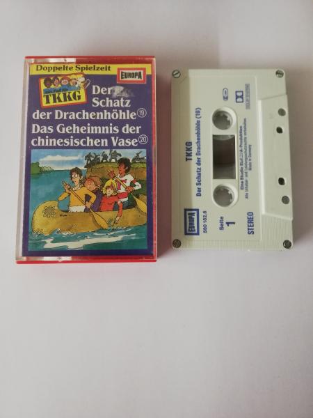 TKKG Folge Doppelfolge 19/20 Der Schatz in der Drachenhöhle/Das Geheimnis der chinesischen Vase 4-fach Silber Geschraubt Weiß Blau 515736.6 Europa