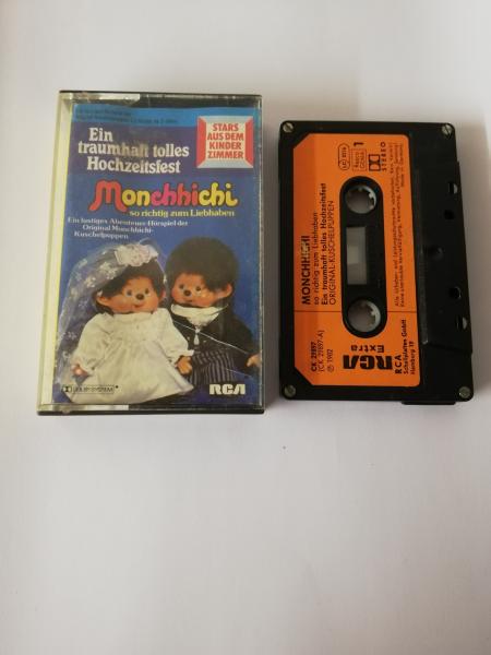 Monchhichi Ein traumhaft tolles Hochzeitsfest 4-fach Silber geschraubt Schwarz mit Orangen Aufkleber CK 29897 RCA