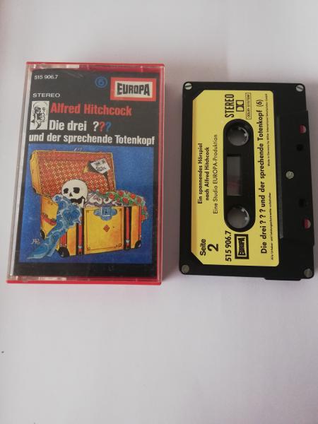 Die Drei Fragezeichen Folge 6 und der sprechende Totenkopf 5-fach Silber geschraubt Schwarz mit Gelben Aufkleber 515906.7 Europa