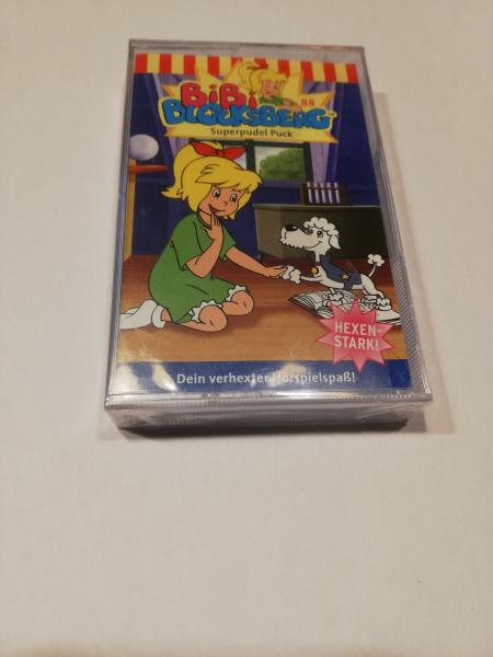 Bibi Blocksberg Folge 88 Superpudel Puck Weiß mit Blauen Druck 4.27688 Kiddinx Originalverpackt