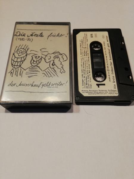 Die Ärzte früher ! (1982-83) der Ausverkauf geht weiter! 5-fach Silber geschraubt Schwarz mit Weißen Aufkleber EFA 04268-08 CA