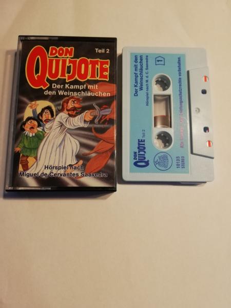 Don Quijote Teil 2 Der Kampf mit den Weinschläuchen Weiß mit Blauen Aufkleber 10135 Eins Extra