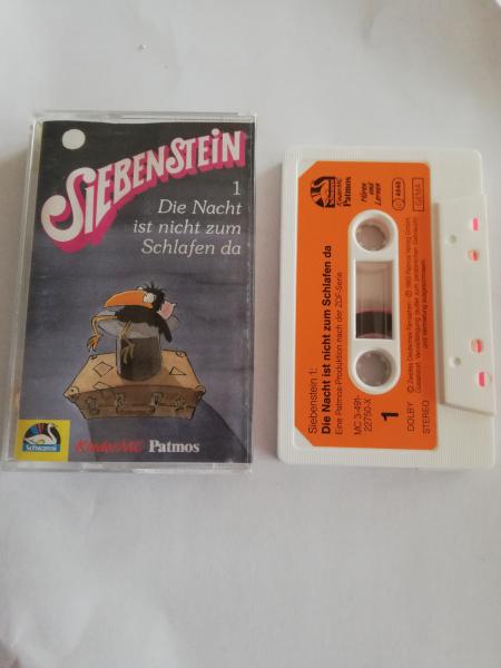 Siebenstein Folge 1 Die Nacht ist nicht zum Schlafen da Weiß mit Orangen Aufkleber 3-491-22750-X Schwanni Patmos(Cover beschrieben)