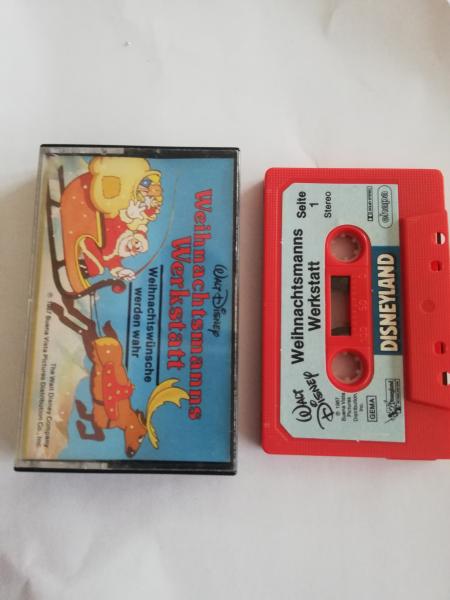 Weihnachtsmanns Werkstatt /Weihnachtswünsche werden wahr Rot mit Blauen Aufkleber Disneyland