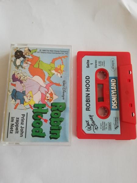 Robin Hood Prinz John zappelt im Netz Rot mit Blauen Aufkleber Disneyland