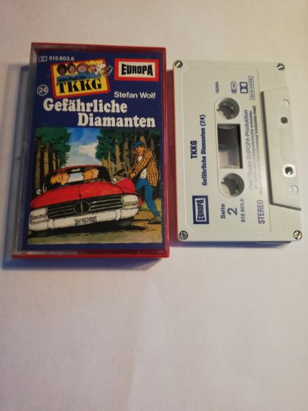 TKKG Folge 24 Gefährliche Diamanten 4-fach Silber geschraubt Weiß mit Blauen Druck 515803.6 Europa