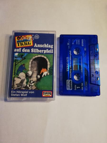 TKKG Folge 42 Anschlag auf den Silberpfeil Blau Transparent 490760 PC 209 Europa