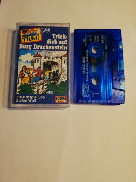 TKKG Folge 59 Trickdieb auf Burg Drachenstein Blau Transparent 490777 PC 209 Europa
