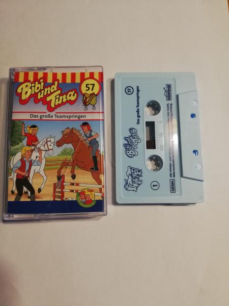 Bibi und Tina Folge 57 Das große Turmspringen Weiß mit Blauen Druck 4.27157 Kiddinx