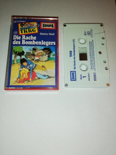 TKKG Folge 21 Die Rache des Bombenlegers 5-fach Silber geschraubt Weiß mit Blauen Druck 515800.1 Europa(Großes Fenster)