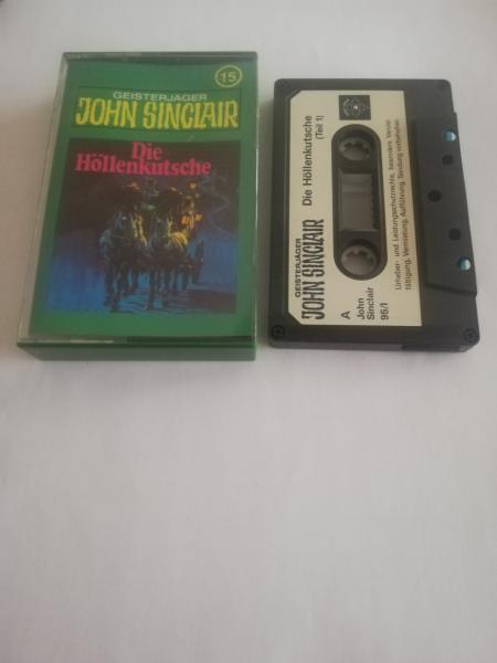 Geisterjäger John Sinclair Folge 15 Die Höllenkutsche 5-fach Schwarz geschraubt Schwarz mit Weißen Aufkleber 095 Tonstudio Braun