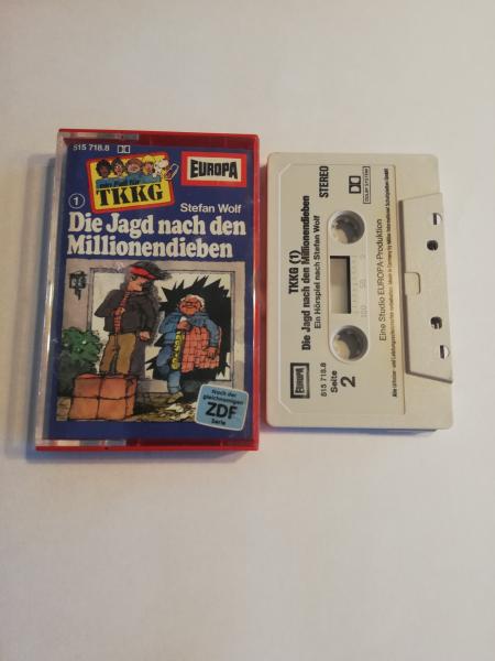 TKKG Folge 1 Die Millionendiebe Grau mit Schwarzen Druck  515718.8 Europa ZDF Logo