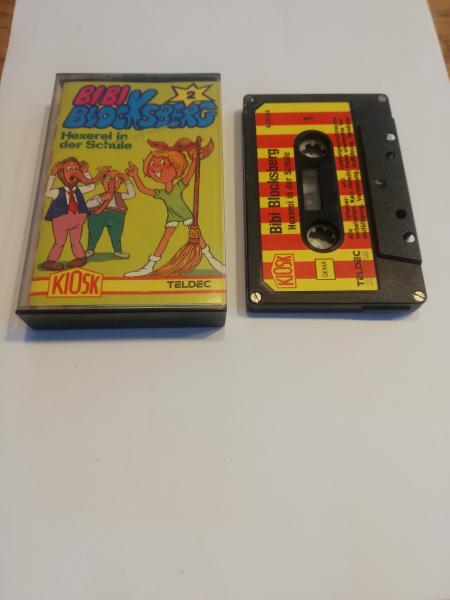 Bibi Blocksberg Folge 2 Hexerei in der Schule 4-fach Silber geschraubt Schwarz mit Rot Gelben Aufkleber 4.25324 CD Kiosk Teldec