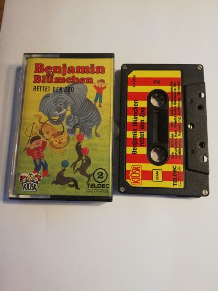 Benjamin Blümchen Folge 2 Rettet den Zoo 5-fach Silber geschraubt Schwarz mit Rot Gelben Aufkleber 4.23936 CD Kiosk Teldec