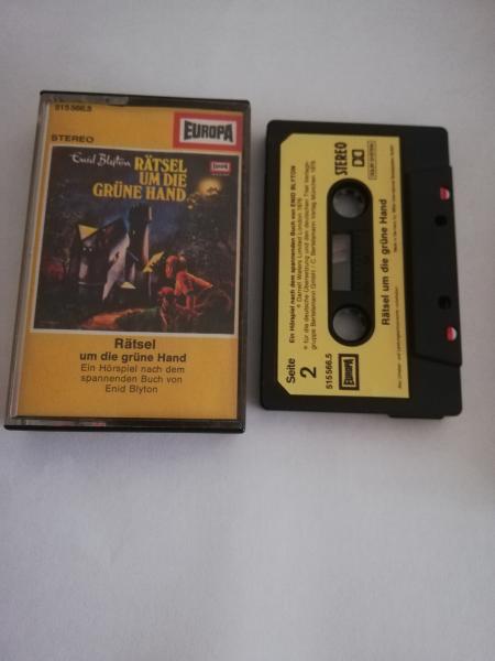 Enid Blyton Folge 1 Rätsel um die grüne Hand Schwarz mit Beigen mit Aufkleber 515566.5(Gelbes Frontcover) Europa