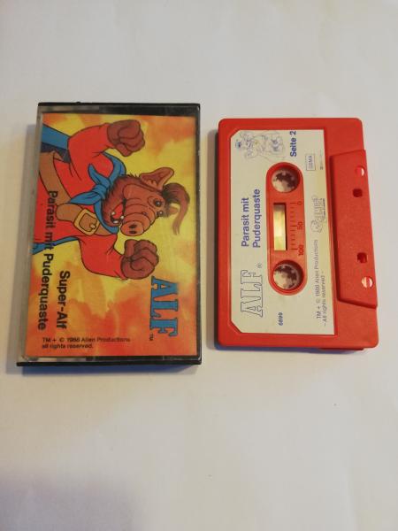 Alf Remus Folge Super-Alf/Parasit mit Puderquaste Rot mit Weißen Aufkleber 6899