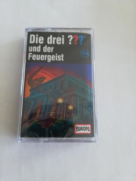 Die Drei Fragezeichen Folge 158 und der Feuergeist Schwarz mit Weißen Druck 8869792328 4 Europa Originalverpackt