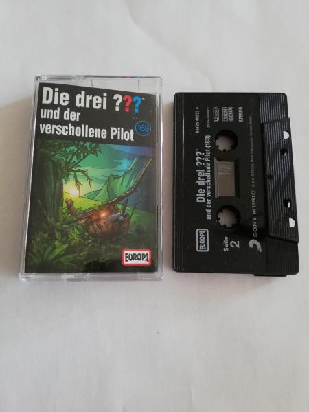 Die Drei Fragezeichen Folge 163 und der verschollene Pilot Schwarz mit Weißen Druck Europa 8872540033 4 Europa
