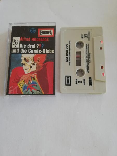 Die Drei Fragezeichen Folge 49 und die Comic-Diebe Weiß Grau mit Schwarzen Druck 490396 Europa