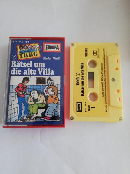 TKKG Folge 7 Rätsel um die alte  Villa 5-fach Silber geschraubt Gelb mit Gelben Aufkleber 515724.2 Europa