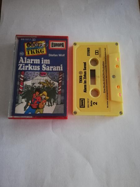 TKKG Folge 10 Alarm im Zirkus Sarani 5-fach Silber geschraubt Gelb mit Gelben Aufkleber 515727.7Europa