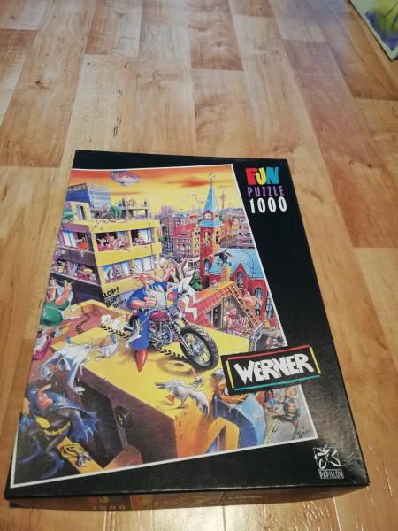 Werner Brösel Falk Flan 1000 Teile Fun Puzzle noch unbespielt/Teile originalverpackt 1991 Papillon