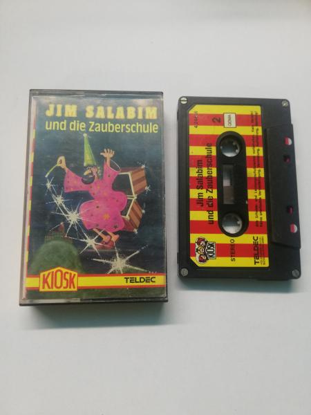 Jim Salabim Der Zauberer Die Zauberschule 4-fach Silber geschraubt Schwarz mit Rot-Gelben Aufkleber 4.24426 CD Teldec Kiosk