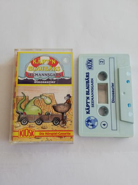 Käpt`n Blaubär Folge 4 Dinosaurier Weiß mit Blauen Druck Kiosk (Der grüne Punkt)
