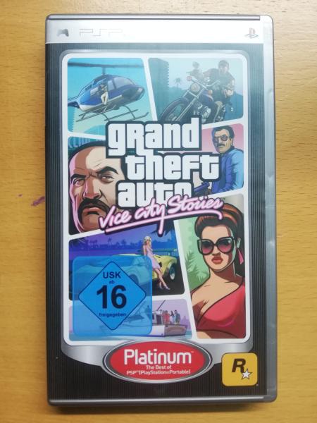 Grand Theft Auto Vice City Stories PSP ULES 00503 komplett mit Anleitung Platinum Version USK ab 16 Jahren