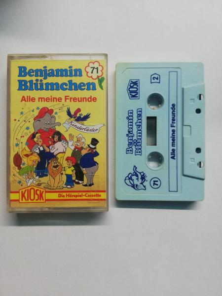 Benjamin Blümchen Folge 71 Alle meine Freunde Weiß mit Blauen Druck Kiosk Der grüne Punkt