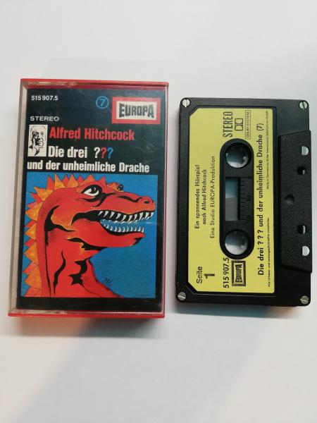 Die Drei Fragezeichen Folge 7 und der unheimliche Drache 4-fach Silber geschraubt Schwarz mit Gelben Aufkleber 515907.5 Europa