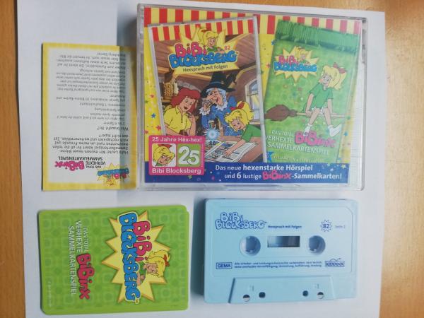 Bibi Blocksberg Folge 82 Hexenspruch mit Folgen und das Bibinx-Sammelkartenspiel Weiß mit Blauen Druck 12041 Kiddinx
