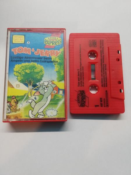 Tom & Jerry Folge 3 Lustige Abenteuer beim Angeln und beim Golfspielen Rot mit Schwarzen Druck 497622-215 Ariola Express
