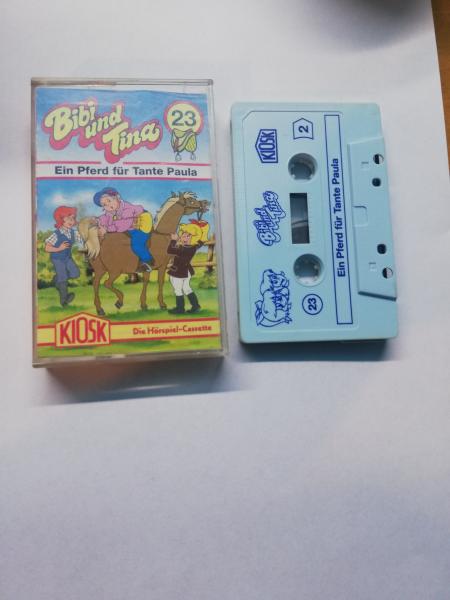 Bibi und Tina Folge 23 Ein Pferd für Tante Paula Weiß mit Blauen Druck 4.27123 Rot Gelbes Kiosk Cover