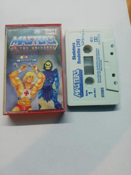 Masters of the Universe Folge 28 Skeletors Roulette Weiß mit Blauen Druck 515358.1 Europa Cover von innen und Kassette beschrieben